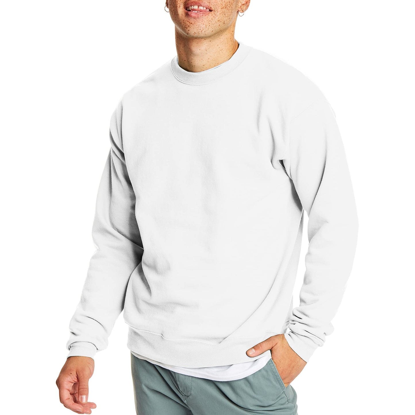 Hanes EcoSmart Fleece, Cotton-Blend Pullover, Crewneck Sweatshirt for Men (1 Or 2 Pack)