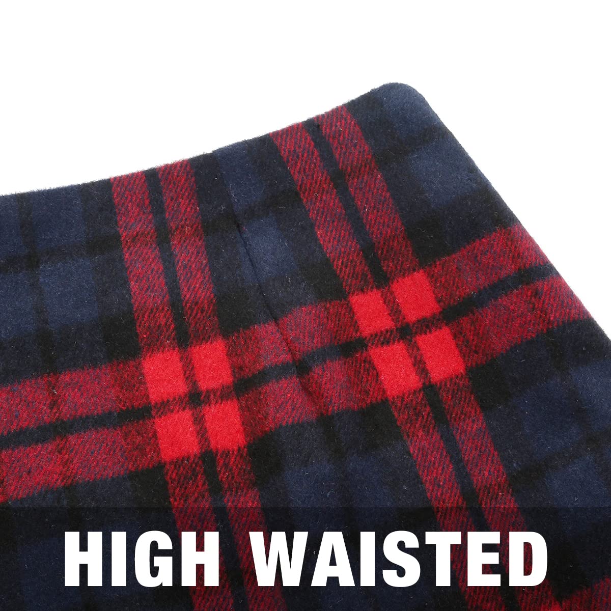 IDEALSANXUN Womens High Waist Plaid Skirt Bodycon Pencil Wool Mini Skirts