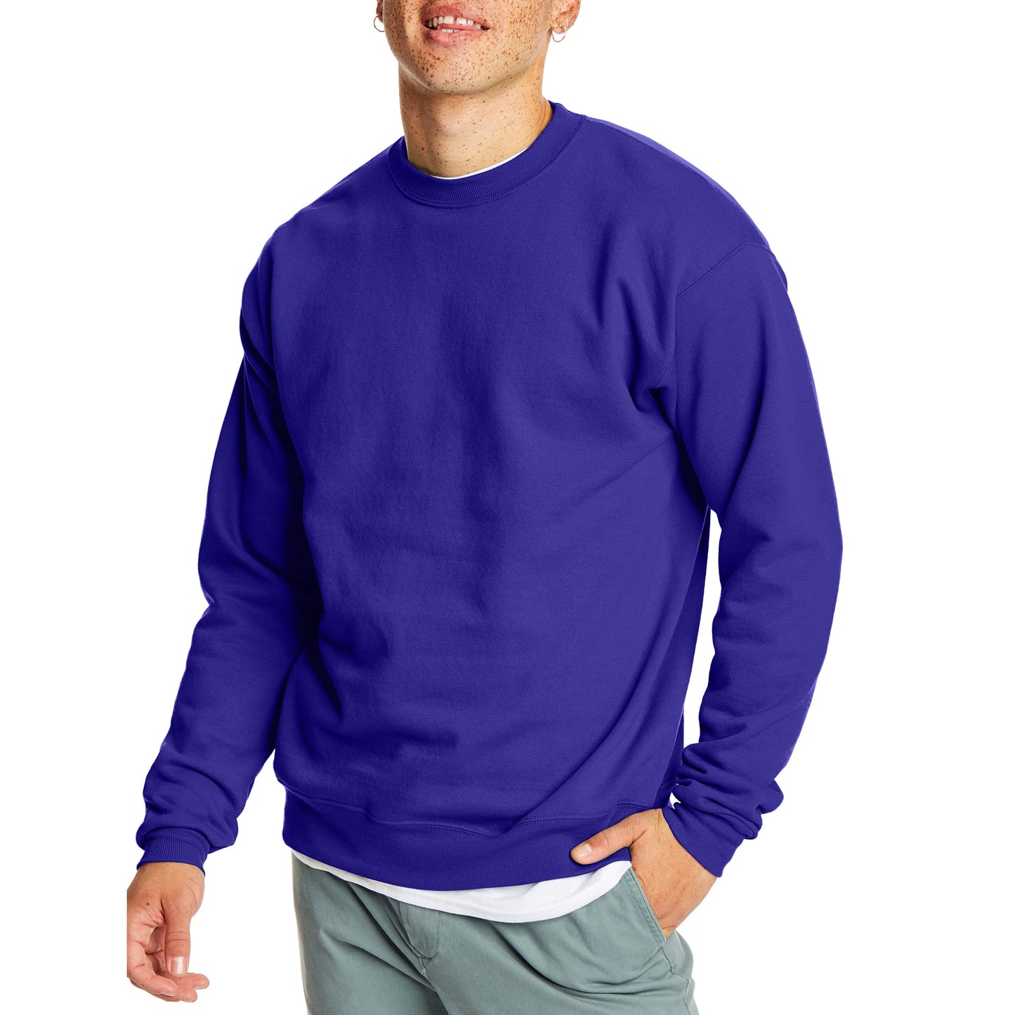 Hanes EcoSmart Fleece, Cotton-Blend Pullover, Crewneck Sweatshirt for Men (1 Or 2 Pack)