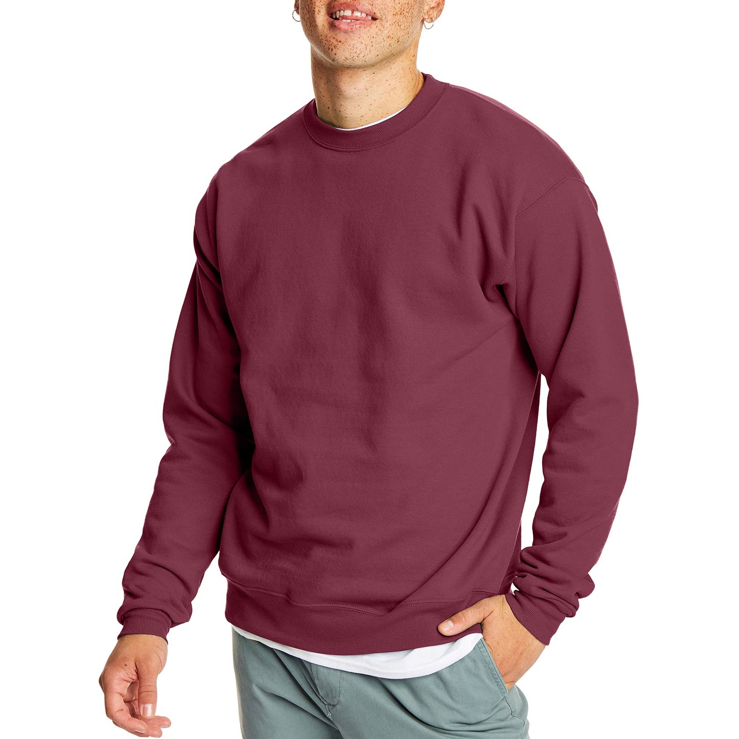 Hanes EcoSmart Fleece, Cotton-Blend Pullover, Crewneck Sweatshirt for Men (1 Or 2 Pack)