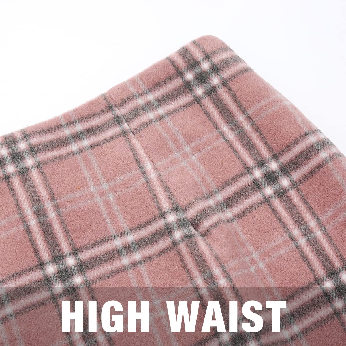 IDEALSANXUN Womens High Waist Plaid Skirt Bodycon Pencil Wool Mini Skirts