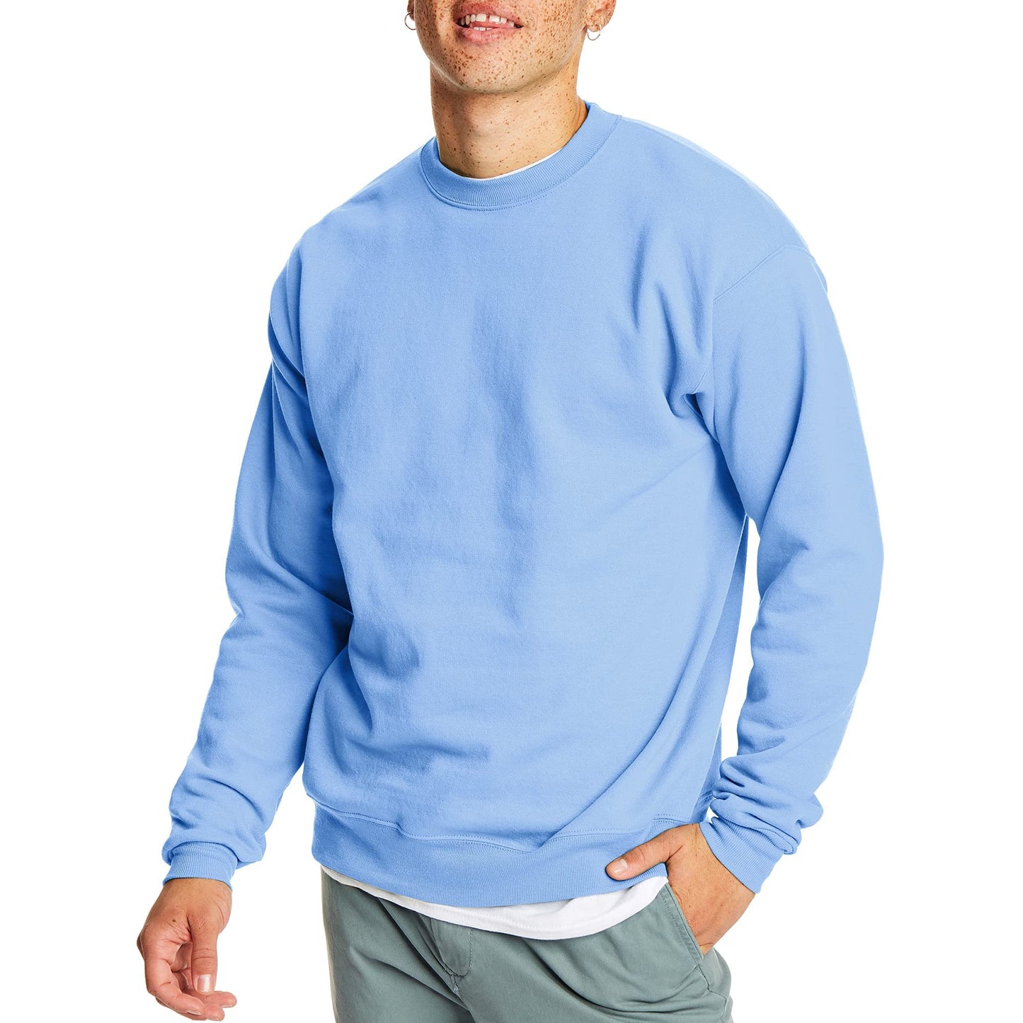 Hanes EcoSmart Fleece, Cotton-Blend Pullover, Crewneck Sweatshirt for Men (1 Or 2 Pack)